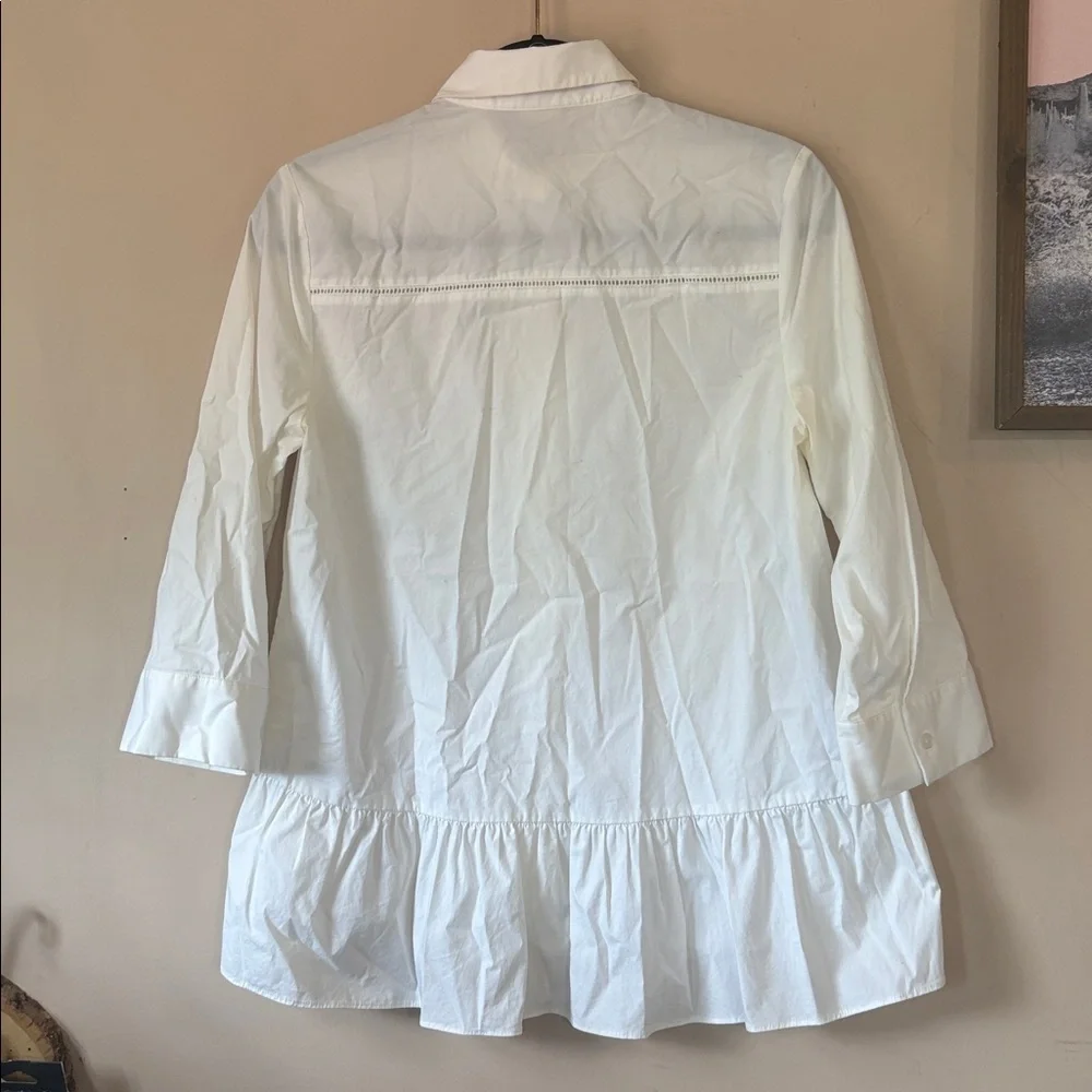Kate Spade | Broome Street Cotton Poplin Eyelet Button Down Size Small